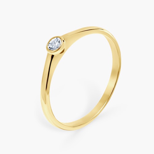 Pierścionek zaręczynowy SAVICKI: złoty, diament